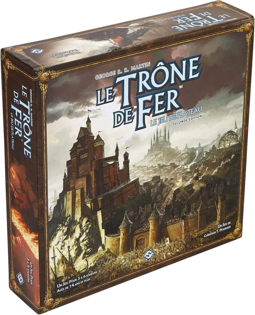 Boîte du jeu Le Trône de Fer, jeu de stratégie politique et militaire dans l’univers de George R. R. Martin