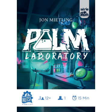 Boîte du jeu Palm Laboratory, jeu de société solo de logique et de déduction de la série Palm