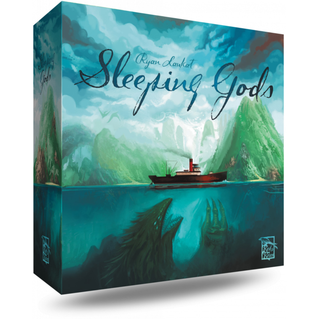 Boîte du jeu Sleeping Gods, jeu de société d’aventure narrative et d’exploration
