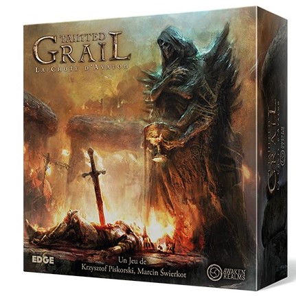 Boîte du jeu Tainted Grail : La Chute d’Avalon, jeu de société d’aventure narrative et d’exploration