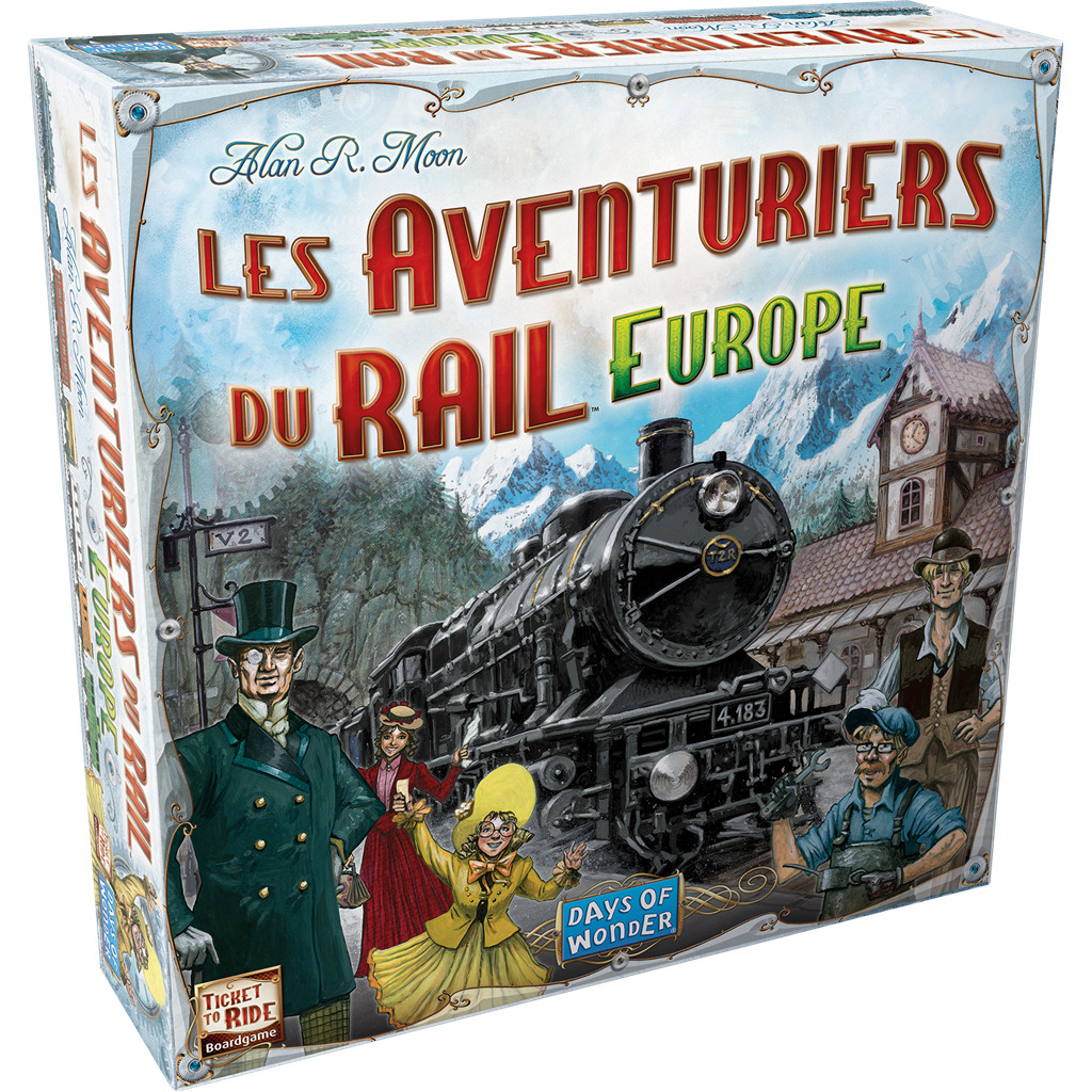 boîte du jeu de société Les Aventuriers du Rail Europe, jeu familial de stratégie accessible dès 8 ans