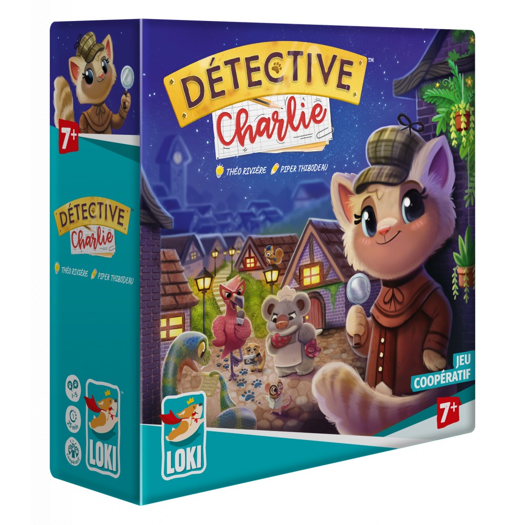 Détective Charlie, jeu d’enquête coopératif pour enfants dès 7 ans avec énigmes et suspects animaux