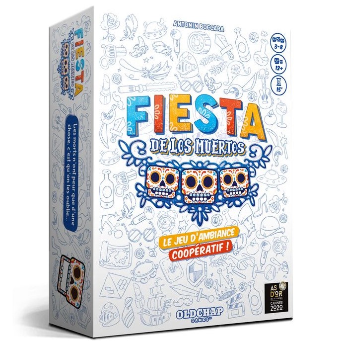 Boîte du jeu de société Fiesta de los Muertos, jeu d’ambiance coopératif de déduction