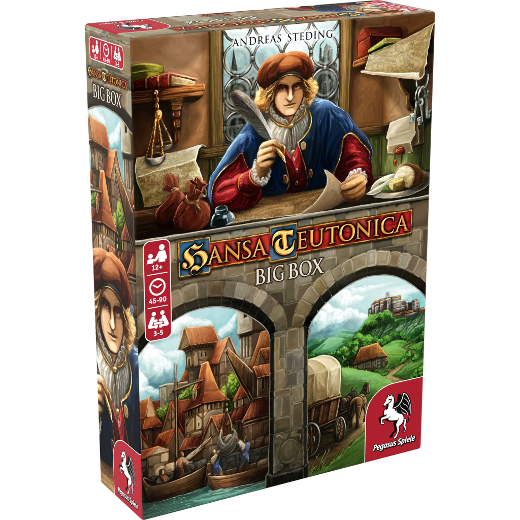 Boîte du jeu Hansa Teutonica Big Box, jeu de stratégie et de contrôle de réseau