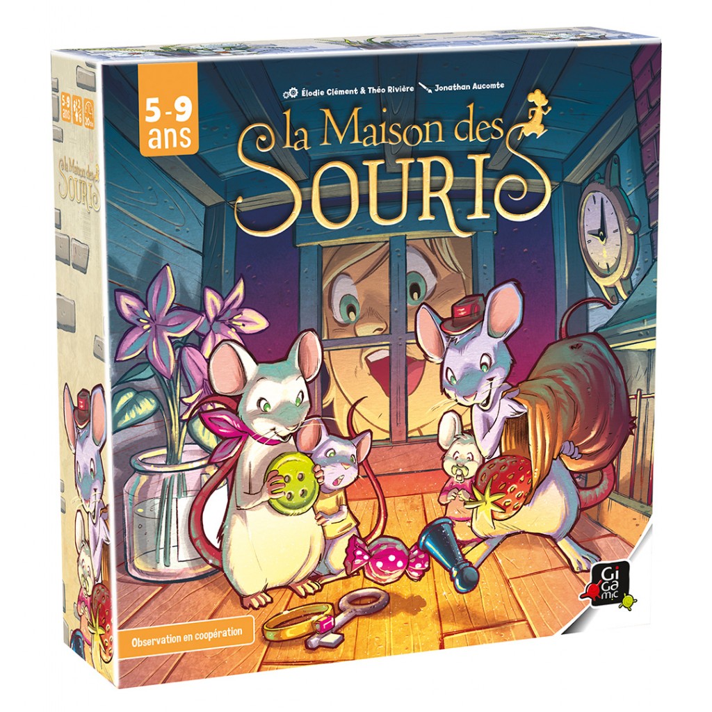La Maison des Souris, jeu d’observation coopératif dès 5 ans où les enfants aident une famille de petites souris