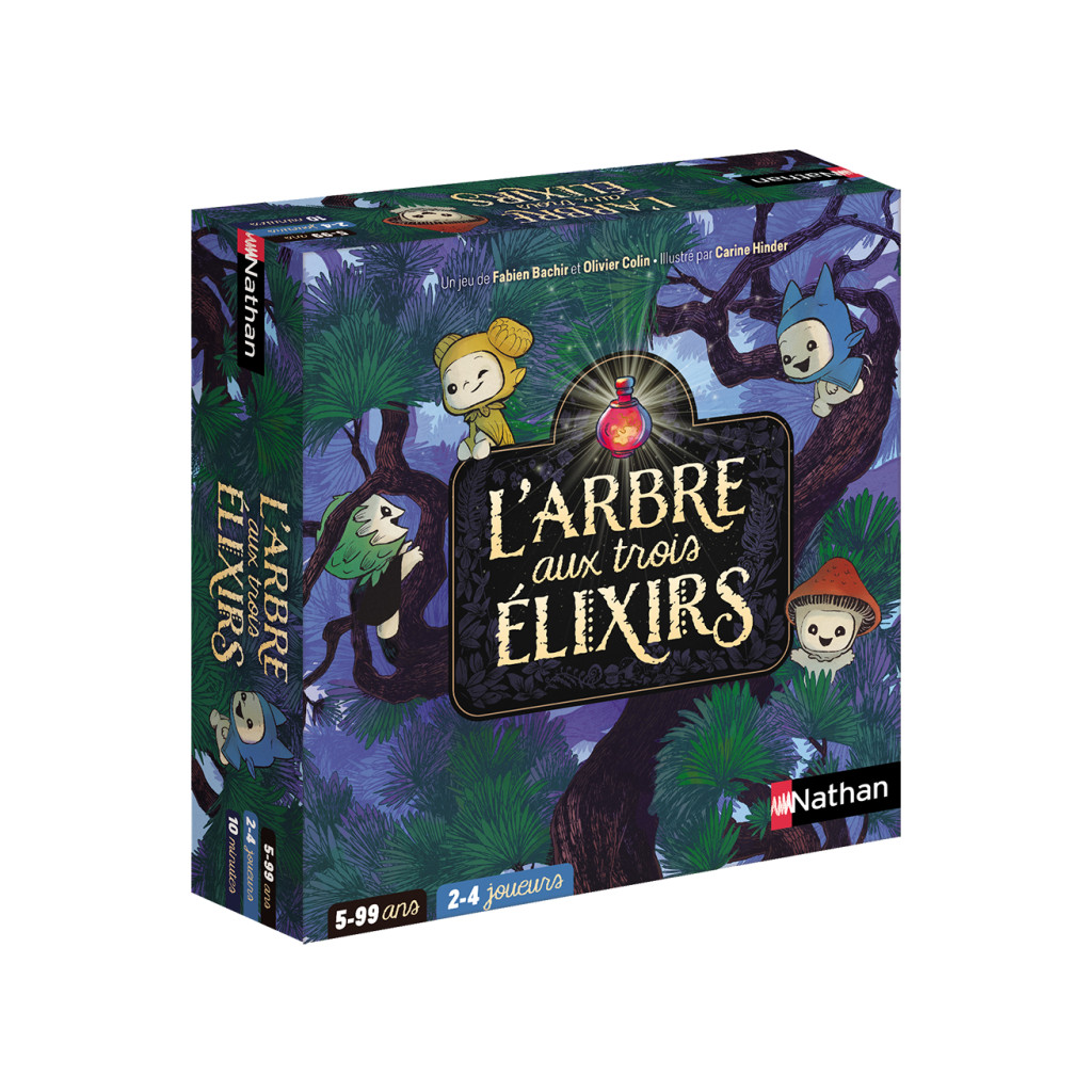 L’Arbre aux Trois Élixirs, jeu coopératif dès 5 ans où les enfants collectent des ingrédients magiques dans un univers féerique