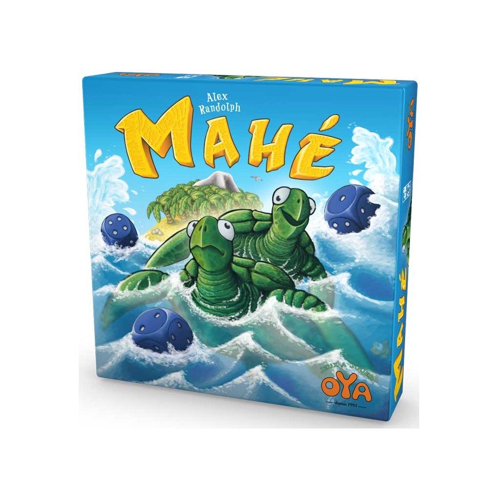 Mahé, jeu familial dès 6 ans où des tortues avancent grâce aux lancers de dés