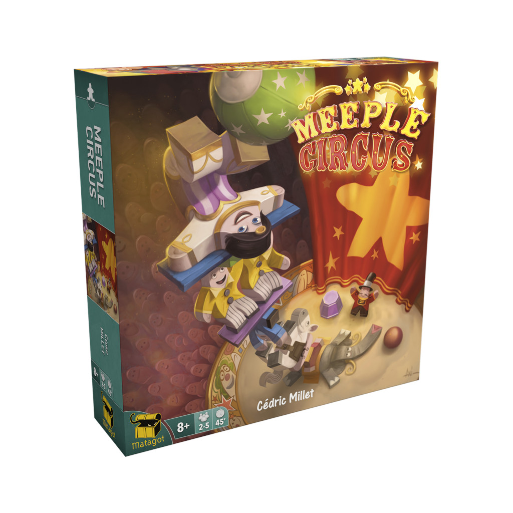 Meeple Circus, jeu de société de dextérité et d’adresse pour enfants dès 8 ans, idéal en famille