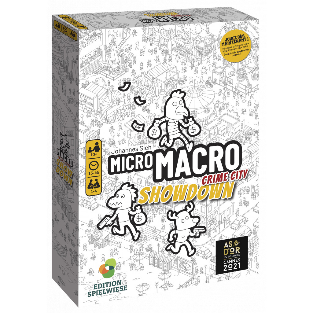 Boîte du jeu de société d’enquête MicroMacro Crime City Showdown