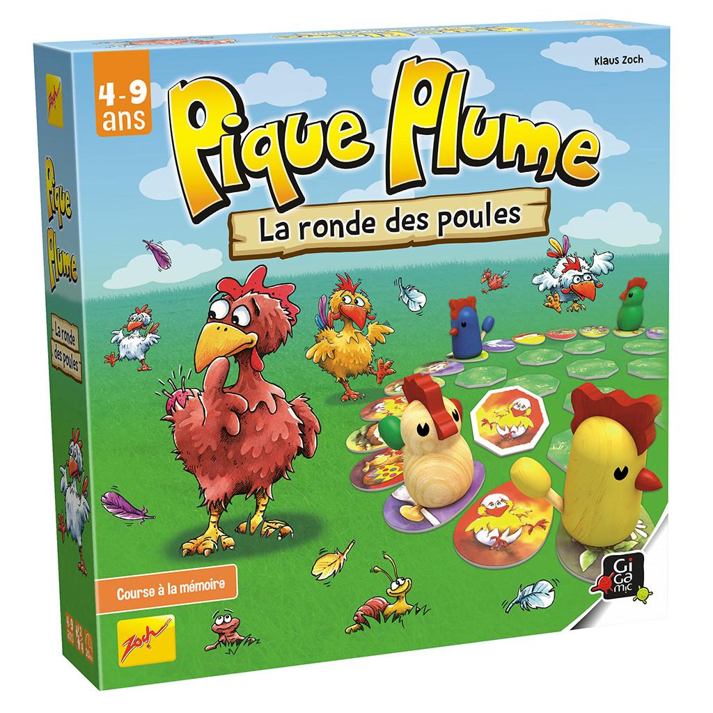 Pique Plume, jeu de mémoire et de course pour enfants de 4 à 9 ans