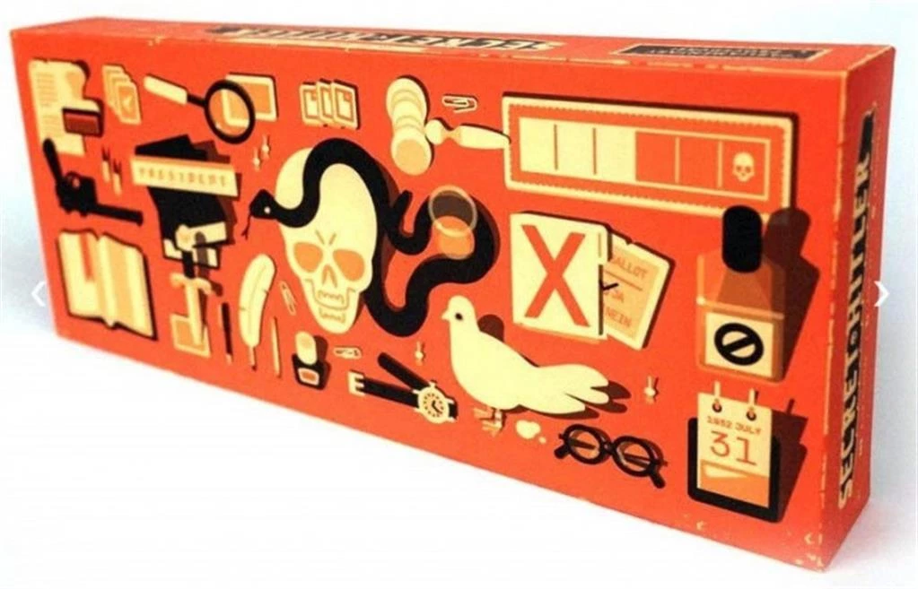 Boîte du jeu de société Secret Hitler, jeu de déduction sociale et rôles cachés