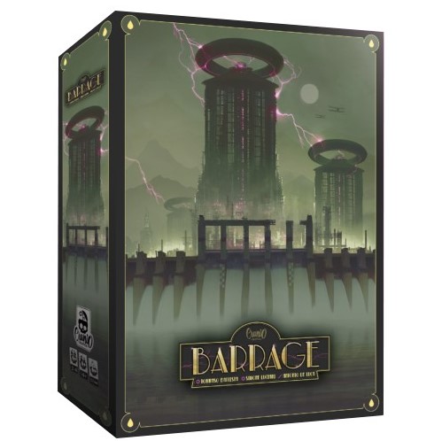 Boîte du jeu de société Barrage, jeu expert de gestion de ressources, construction de barrages et production d’énergie