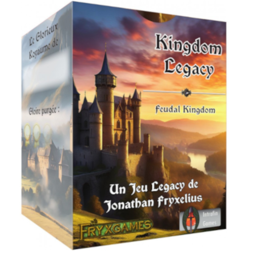 Boîte du jeu Kingdom Legacy: Feudal Kingdom, jeu de société solo legacy de gestion et de progression