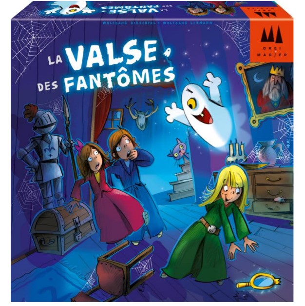 Boîte du jeu de société enfant La Valse des Fantômes, jeu coopératif et d’observation avec des fantômes