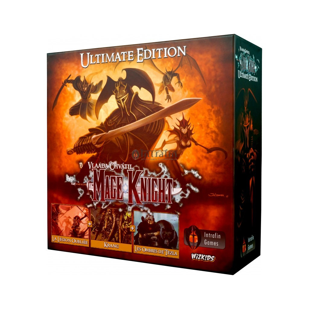 Boîte du jeu de société Mage Knight Ultimate Edition, jeu expert d’aventure, de deckbuilding et d’optimisation tactique