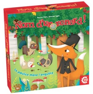 Boîte du jeu Nom d’un renard !, jeu coopératif d’enquête pour enfants