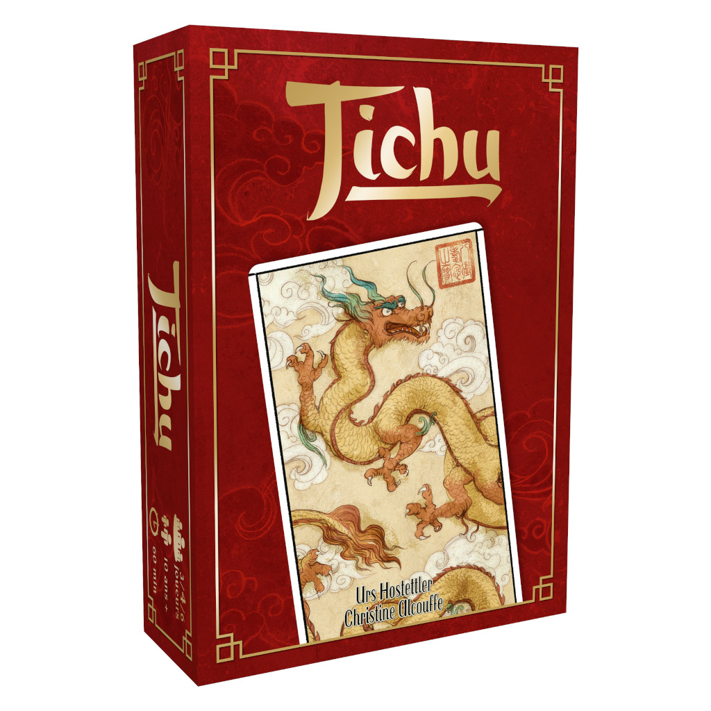 Boîte du jeu de cartes Tichu, jeu de plis et de défausse en équipe pour 4 joueurs