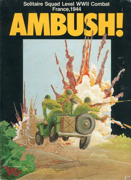 Boîte du jeu Ambush!, wargame solitaire se déroulant pendant la Seconde Guerre mondiale