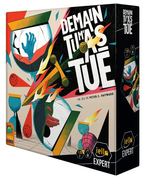 Boîte du jeu Demain Tu M’As Tué, jeu abstrait stratégique basé sur les paradoxes temporels