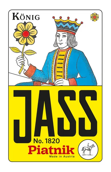 Carte du jeu de Jass, jeu de cartes traditionnel très populaire en Suisse