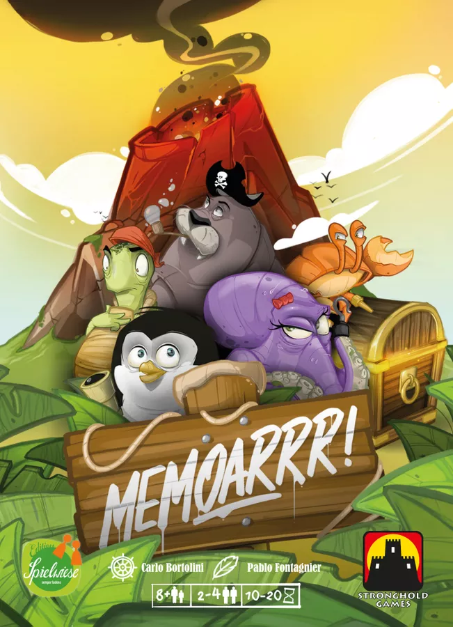 Boîte du jeu Memoarrr!, jeu de mémoire rapide avec pirates et animaux