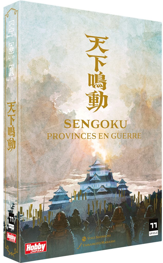 Boîte du jeu Sengoku Provinces en Guerre, jeu de contrôle de territoire et de conquête dans le Japon féodal