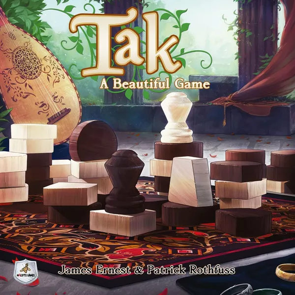 Boîte du jeu Tak A Beautiful Game, jeu abstrait stratégique de James Ernest et Patrick Rothfuss