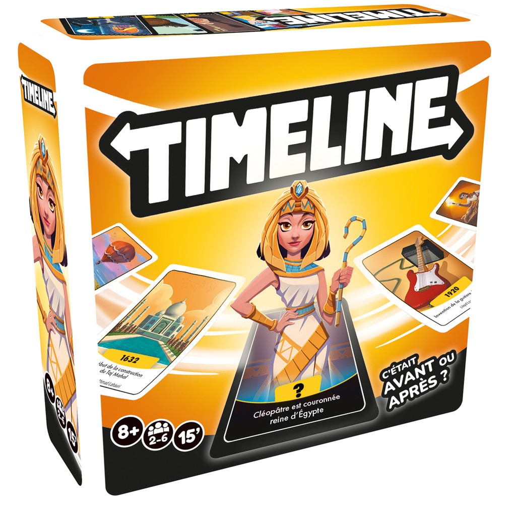 Boîte du jeu Timeline, jeu de culture générale basé sur les dates et les événements historiques