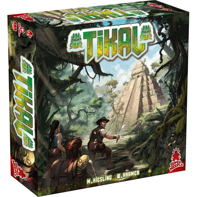 Boîte du jeu Tikal de Kiesling et Kramer, jeu stratégique de contrôle de territoire et gestion de points d’action