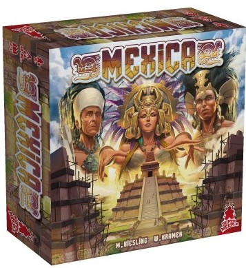 Boîte du jeu Mexica de Kiesling et Kramer, jeu stratégique basé sur le contrôle de territoire et la majorité