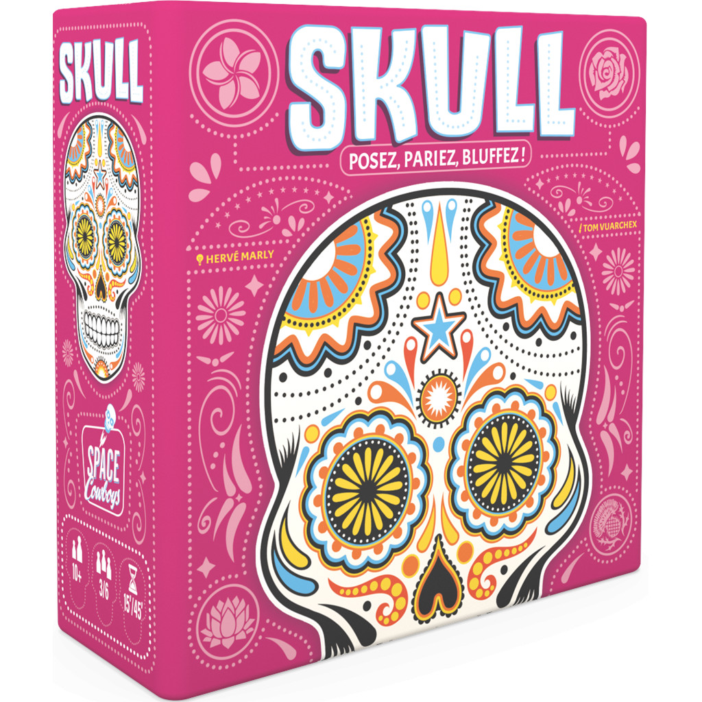 Boîte du jeu Skull, jeu de bluff et de pari créé par Hervé Marly